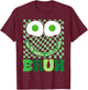 Bruh Green Face Eggs and Bacon Ham Breakfast St Patrick's T-Shirt - T-Shirt | Maroon