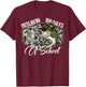 Retro Reelin’ in 100 Days of School Camo Bass Fishing Boys T-Shirt - T-Shirt | Maroon