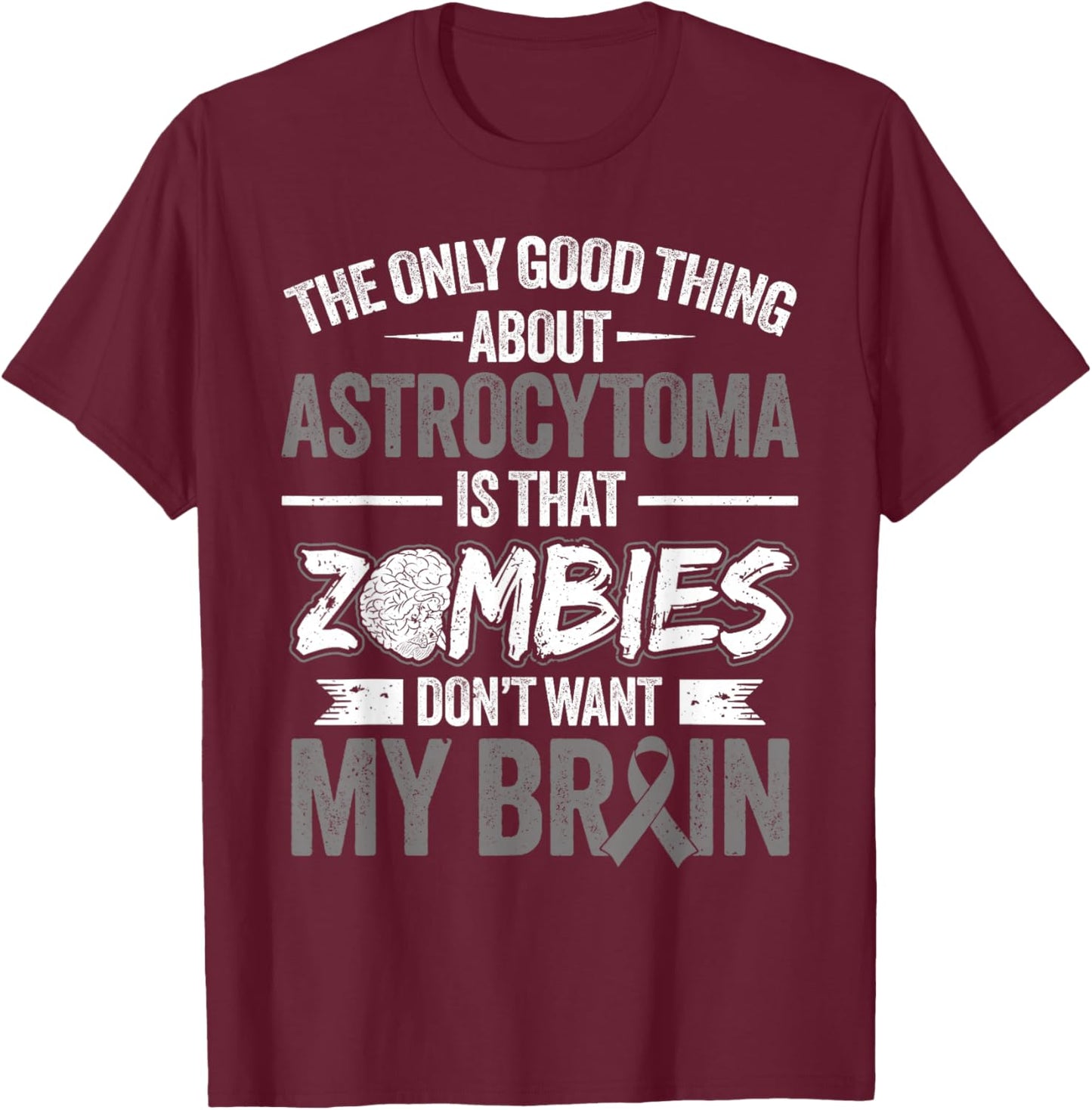 Astrocytoma Warrior T-Shirt - T-Shirt | Maroon