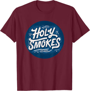 Funny Holy Smokes Stamp Costume T-Shirt - T-Shirt | Maroon