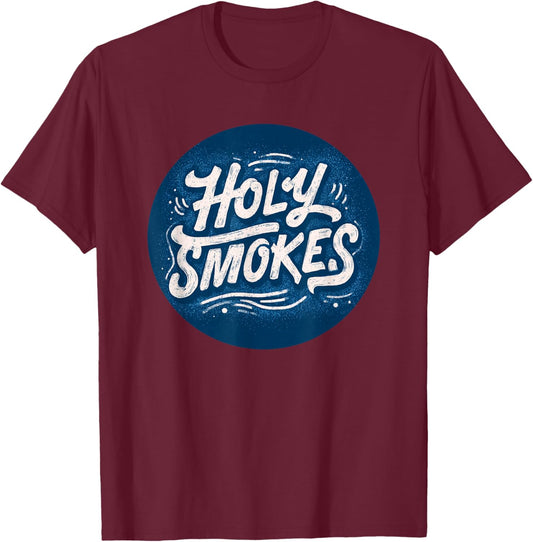 Funny Holy Smokes Stamp Costume T-Shirt - T-Shirt | Maroon