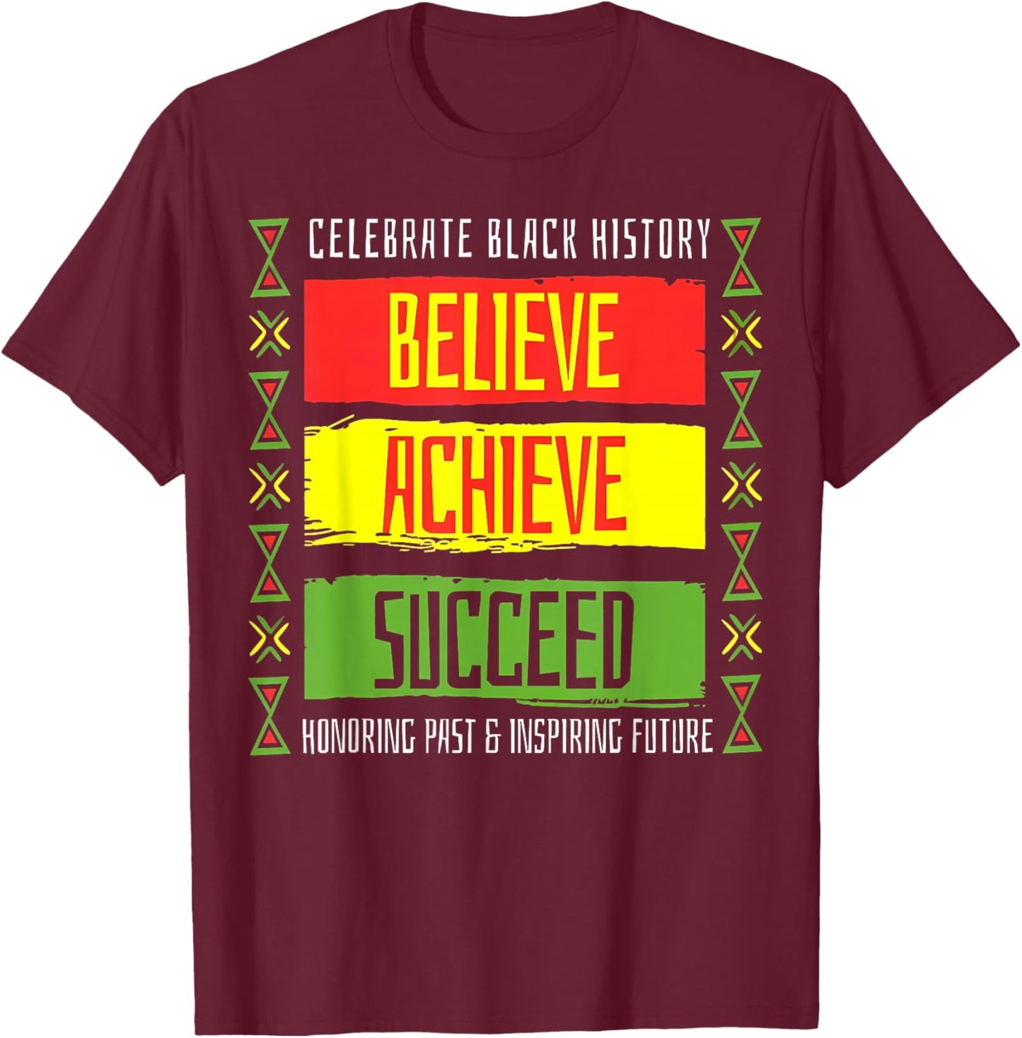 Celebrate Black History Month Colorful Women Kid T-Shirt - T-Shirt | Maroon