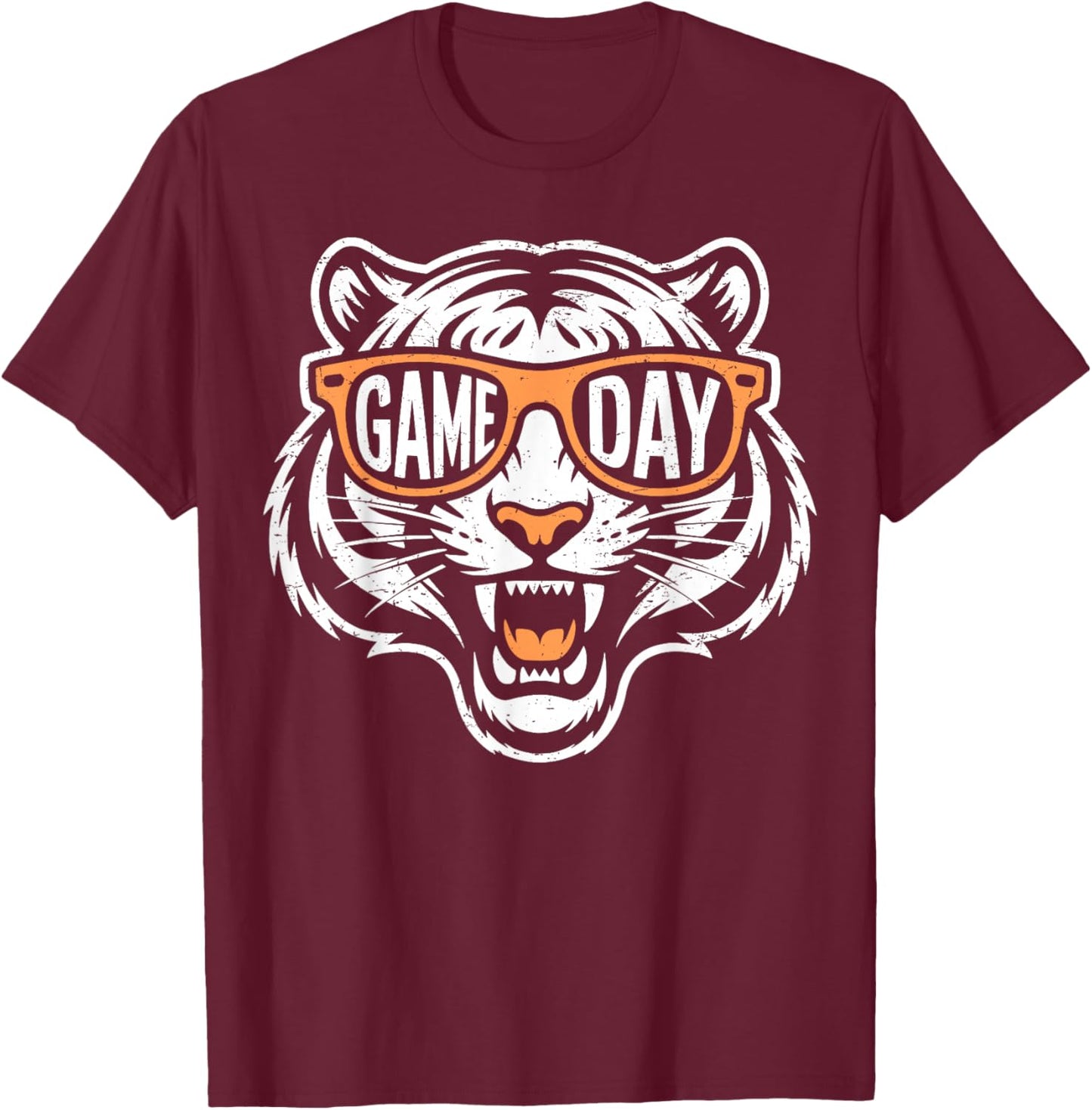 Retro Game Day Tiger T-Shirt - T-Shirt | Maroon