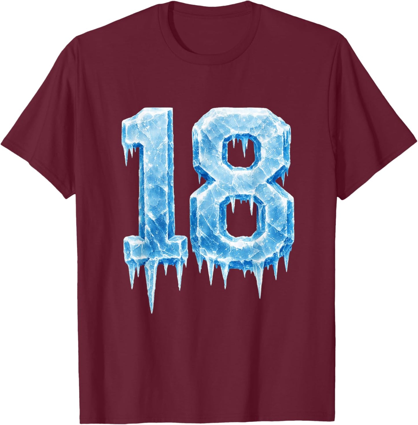18 Iceman Football Jersey Football Player Number T-Shirt - T-Shirt | Maroon