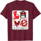 Love Lunch Lady Life Messy Bun Valentine's Day Women T-Shirt - T-Shirt | Maroon