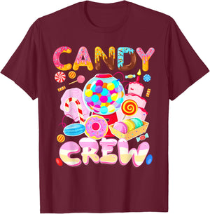 Candy Land Candy Crew Party Halloween Costumes Adult Women T-Shirt - T-Shirt | Maroon