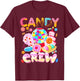 Candy Land Candy Crew Party Halloween Costumes Adult Women T-Shirt - T-Shirt | Maroon
