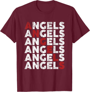 Angels Retro Gift Women Boys Girls Kids T-Shirt - T-Shirt | Maroon