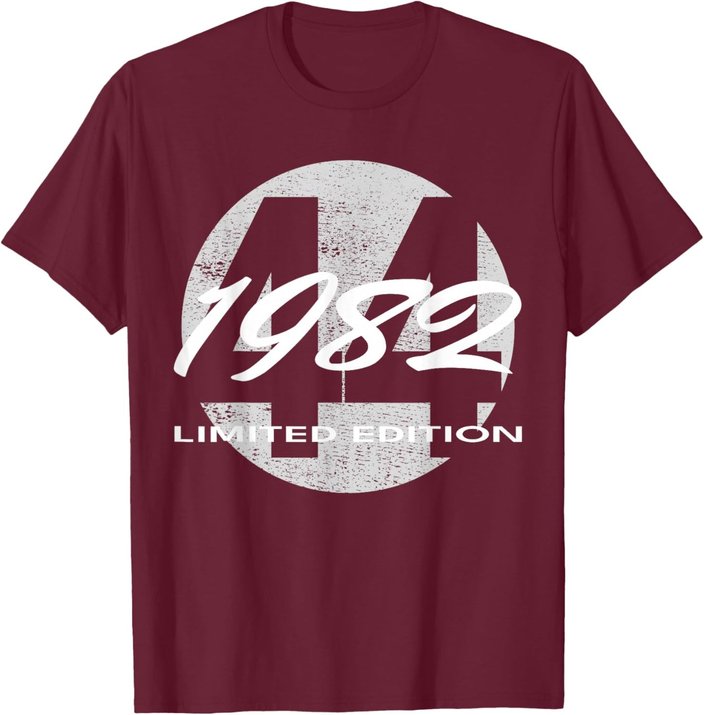 44th Birthday Man Woman 44 Years 1982 Funny Gift T-Shirt - T-Shirt | Maroon