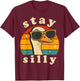 Stay Silly Goose Boys Kids Retro Cute Matching Friends 70s T-Shirt - T-Shirt | Maroon