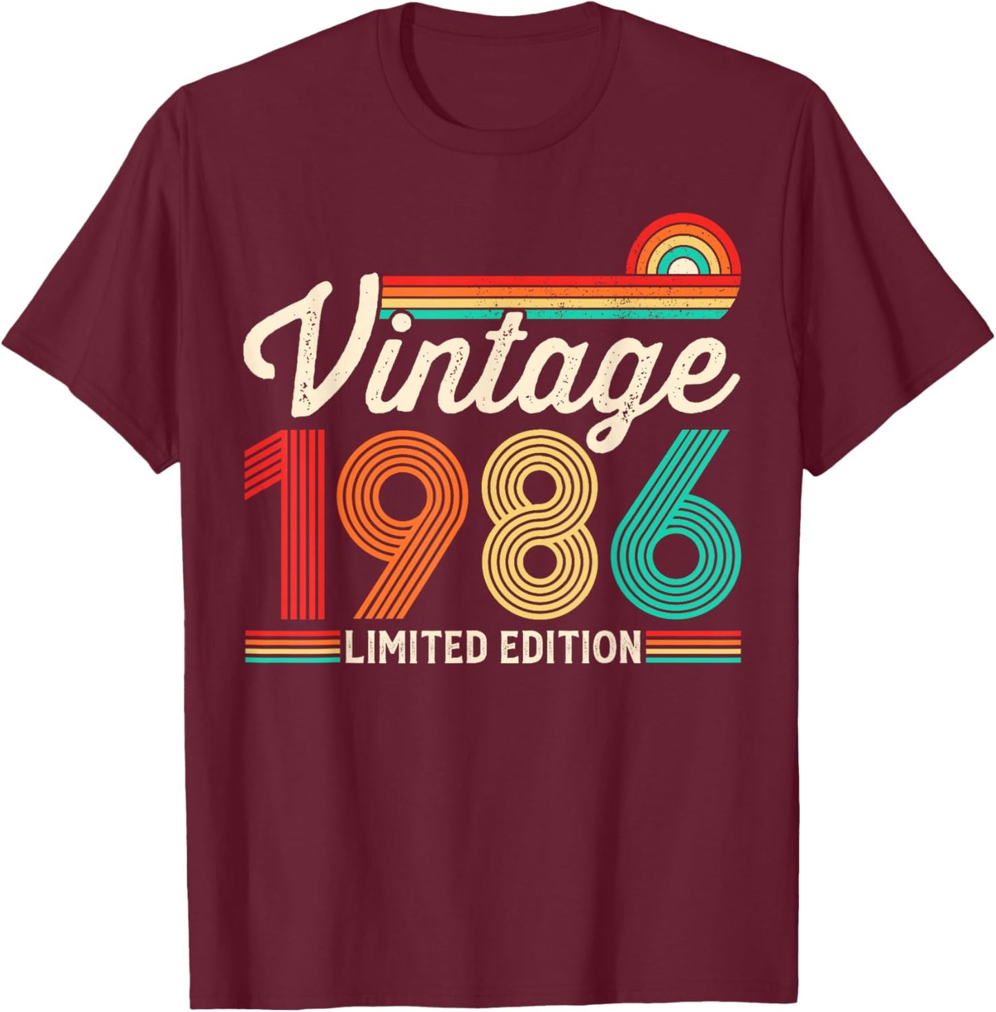 40 Years Old Vintage 1986 Limited Edition 40th Birthday T-Shirt - T-Shirt | Maroon
