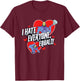Skeletor Valentine's Day I Hate Everyone Equally T-Shirt - T-Shirt | Maroon