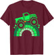 Monter Truck Lucky Shamrock Funny St Patrick's Day Kids Boys T-Shirt - T-Shirt | Maroon