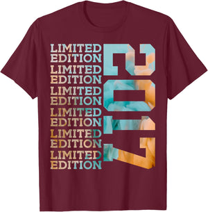 9 Years Limited Edition 2017 9TH Birthday T-Shirt - T-Shirt | Maroon