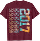 9 Years Limited Edition 2017 9TH Birthday T-Shirt - T-Shirt | Maroon