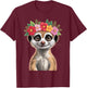 Meerkat Art Girls Wildlife Animal Meerkat Lover T-Shirt - T-Shirt | Maroon