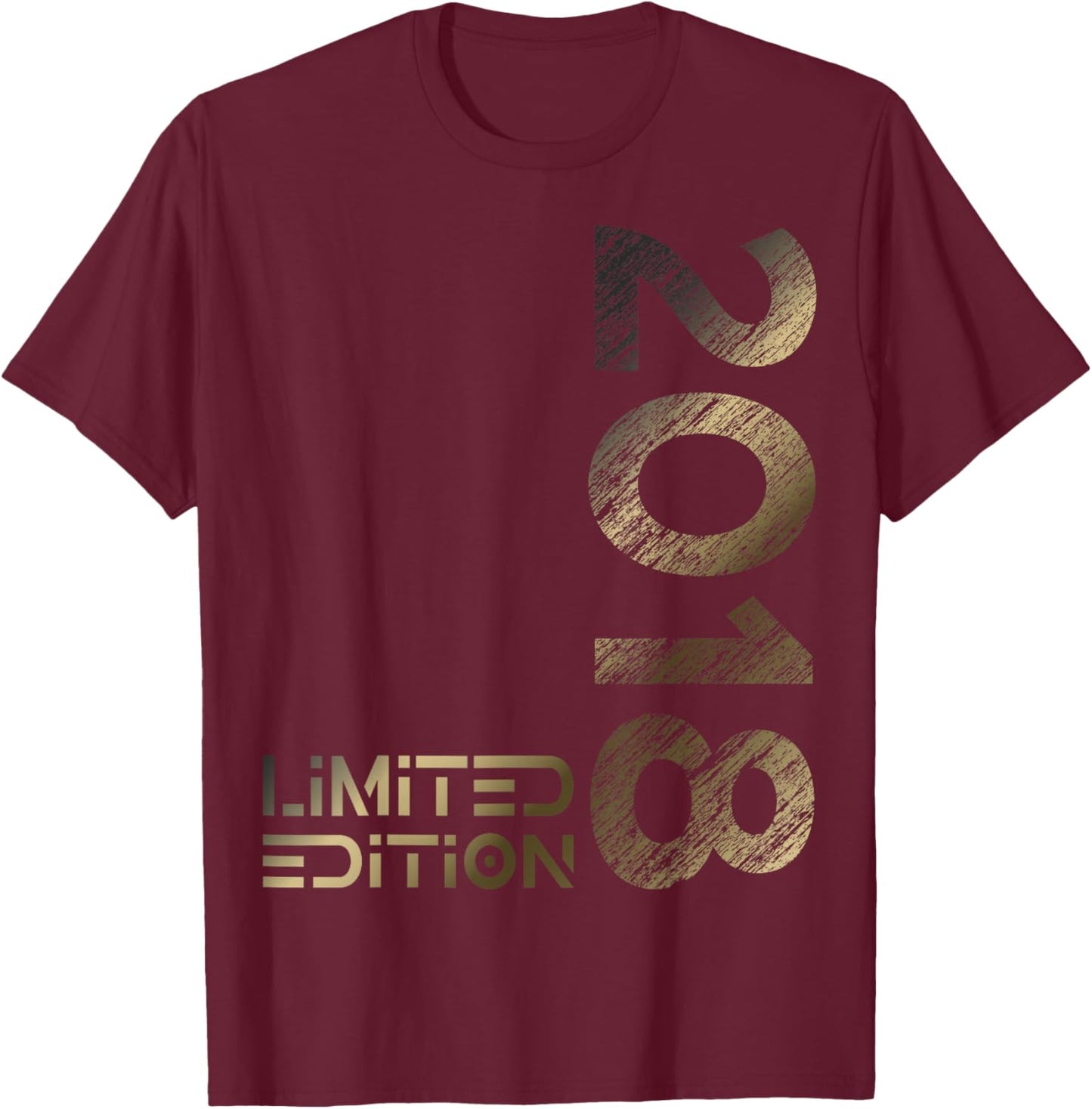 Limited Edition 2018 Boy Girl 8th Birthday 8 T-Shirt - T-Shirt | Maroon