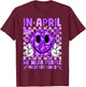 in April We Wear Purple for Military Kids Military Child T-Shirt - T-Shirt | Maroon
