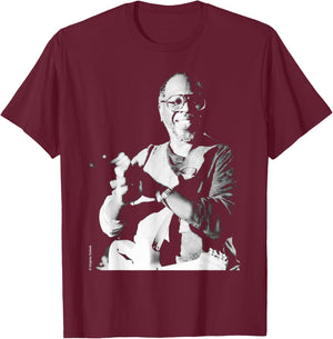 Curtis Mayfield Soul Live Liverpool 1984 by Virginia Turbett T-Shirt - T-Shirt | Maroon