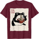 Grumpy Frog Funny Ramen Anime Japanese T-Shirt - T-Shirt | Maroon