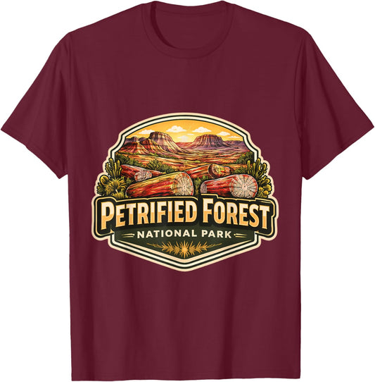 Petrified Forest National Park Souvenir Arizona Memorabilia T-Shirt - T-Shirt | Maroon