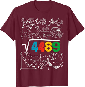 67 Meme Square Root 4489 Slang Six Seven Math Teacher T-Shirt - T-Shirt | Maroon