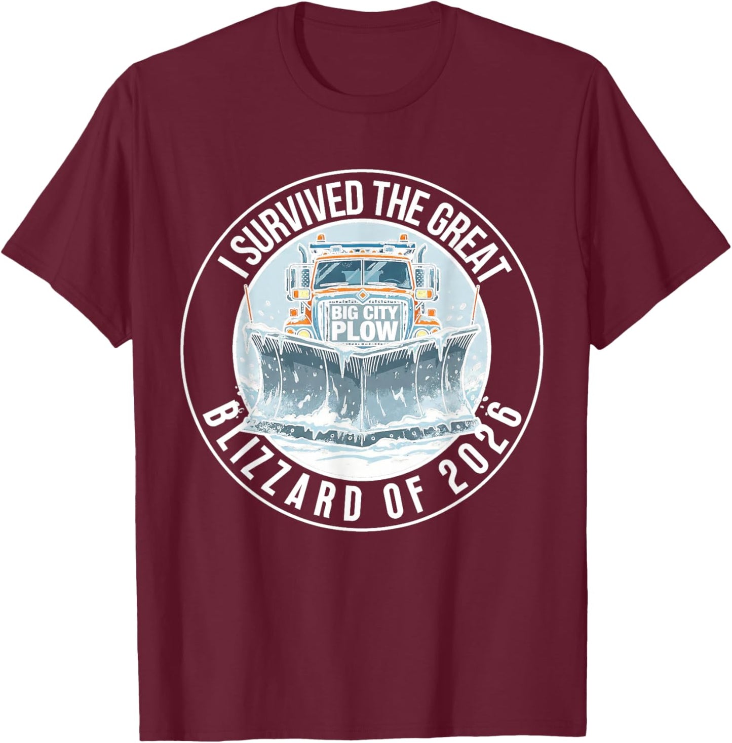 Historic American Blizzards Legendary Winter Storms T-Shirt - T-Shirt | Maroon
