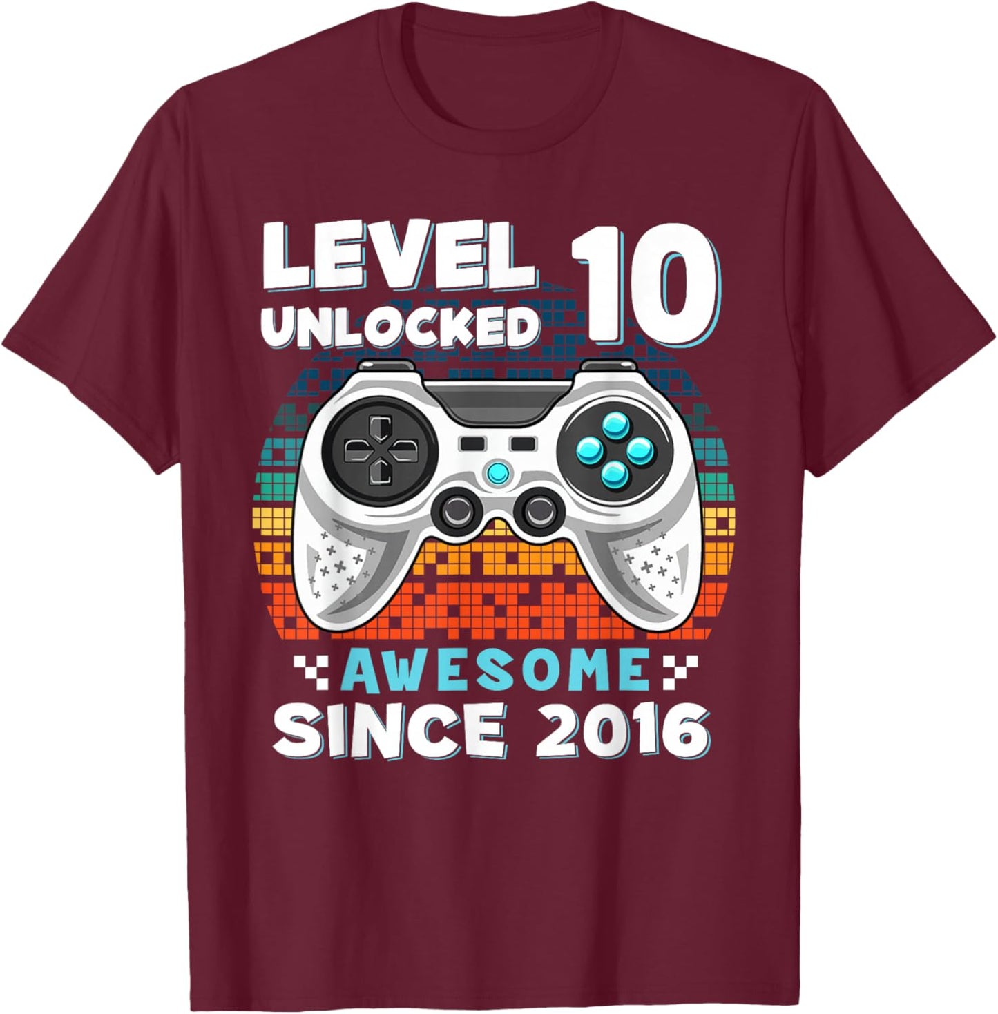 10th Birthday for Boys 10 Years Birthday Kids Gifts T-Shirt - T-Shirt | Maroon