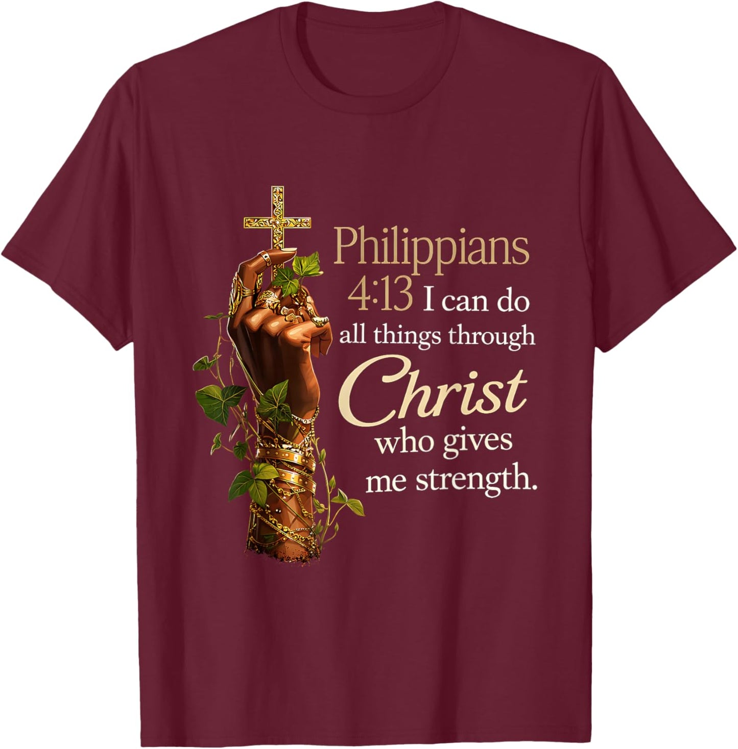 African American Black Women Christian Afro Faith God T-Shirt - T-Shirt | Maroon