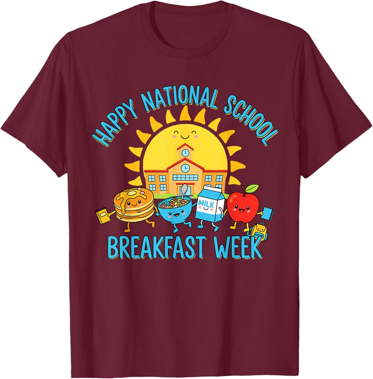 National School Breakfast Week 2026 T-Shirt - T-Shirt | Maroon