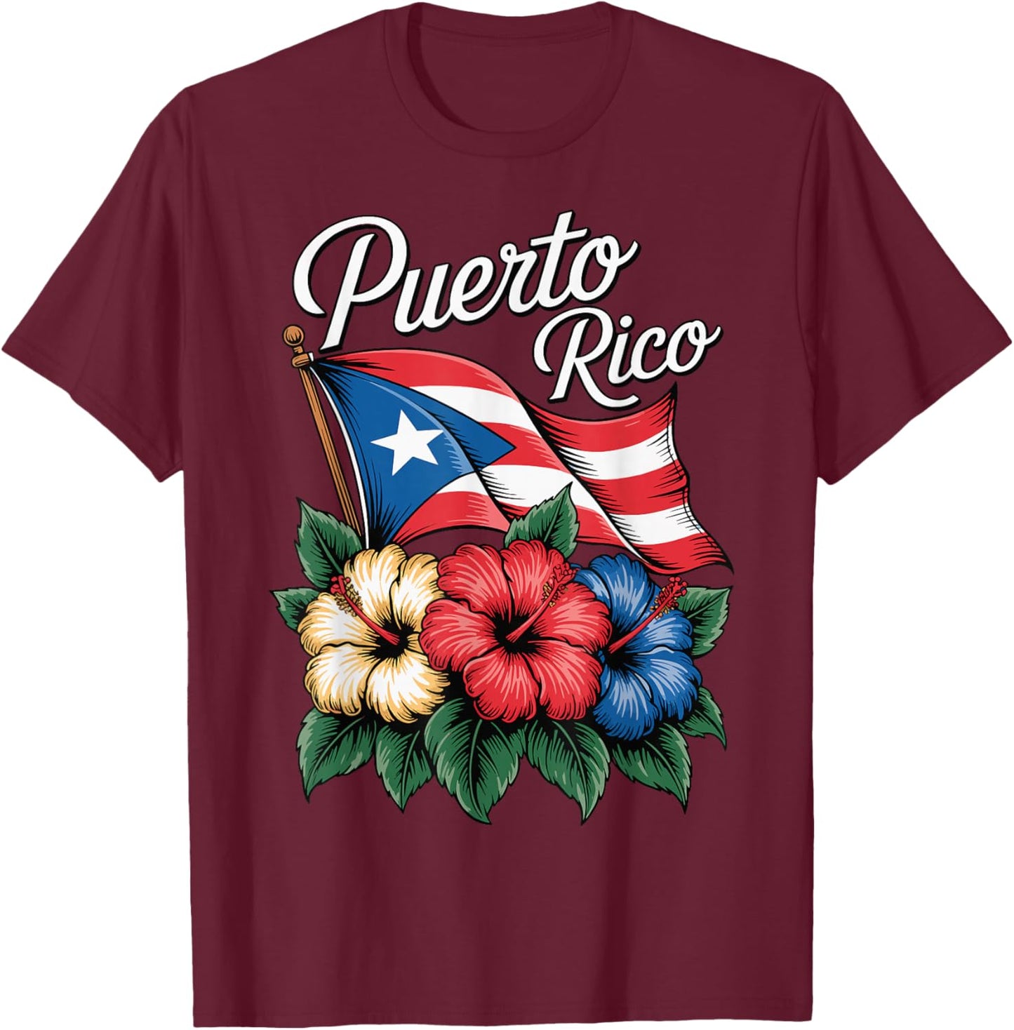 Puerto Rico T-Shirt - T-Shirt | Maroon