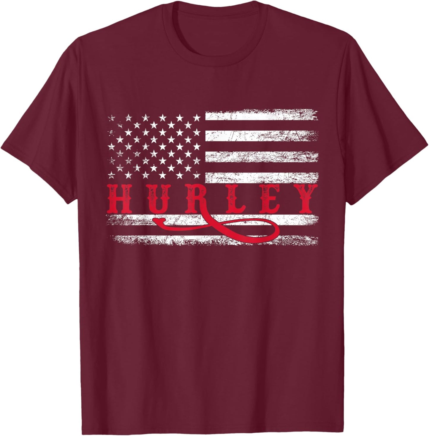 Retro Hurley Home State Cool 70s 80s Style Sunset T-Shirt - T-Shirt | Maroon