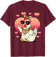 Chicken Sunglasses Valentines Day Chickens T-Shirt - T-Shirt | Maroon