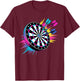 Fan Trikot Team Sport Dart Darts Dartspieler Retro Spruch T-Shirt - T-Shirt | Maroon