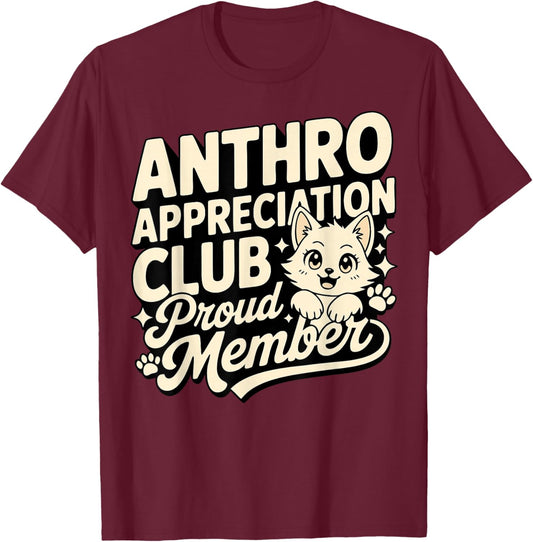 Furry Fandom Animal Fursonas Club Anthropomorphic T-Shirt - T-Shirt | Maroon
