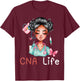 CNA Nurse Life Black History Month African American Nursing T-Shirt - T-Shirt | Maroon