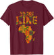 Kente Cloth African Print T-Shirt - T-Shirt | Maroon