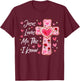 Jesus Loves Me This I Know Christian Valentines Cross Faith T-Shirt - T-Shirt | Maroon