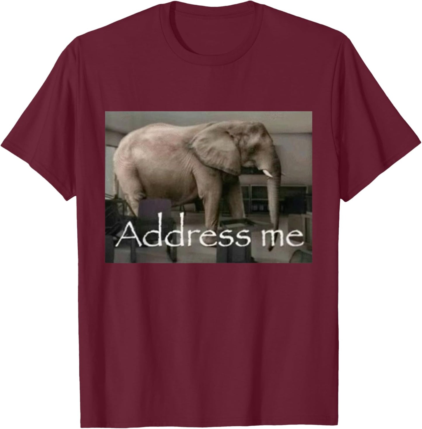 Address Me Elephant T-Shirt - T-Shirt | Maroon