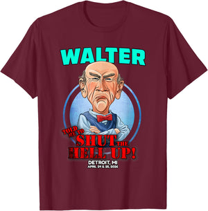 Walter Detroit, MI (2026) T-Shirt - T-Shirt | Maroon