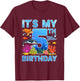 Fifth Ocean Birthday Party 5 Year Old Sea Animals T-Shirt - T-Shirt | Maroon