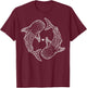 Whale Shark Yin Yang Marine Biology T-Shirt - T-Shirt | Maroon