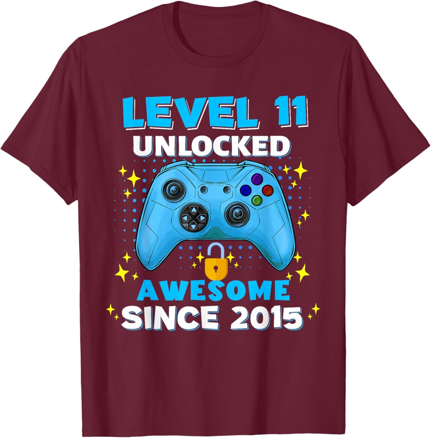 11th Birthday for Boys 11 Years Birthday Kids Gifts T-Shirt - T-Shirt | Maroon