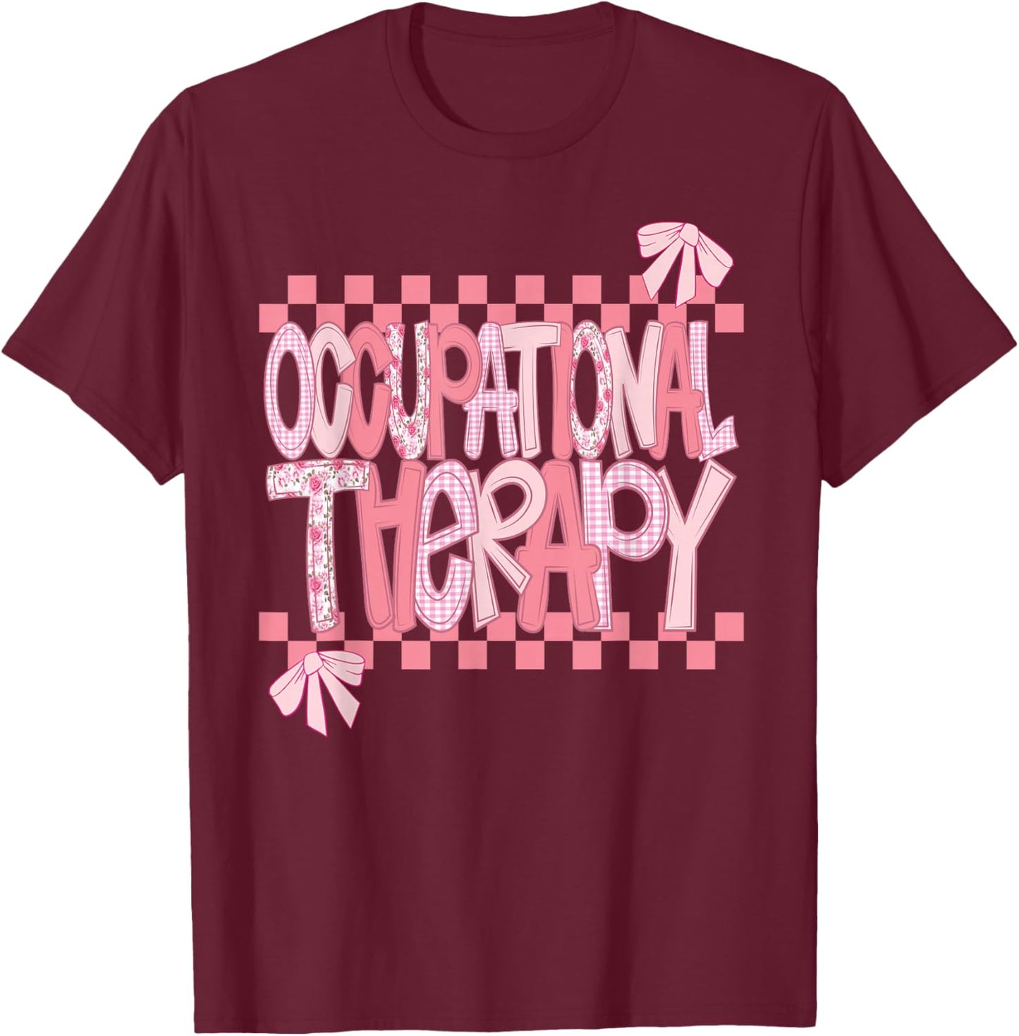 Occupational Therapy Valentine Design T-Shirt - T-Shirt | Maroon