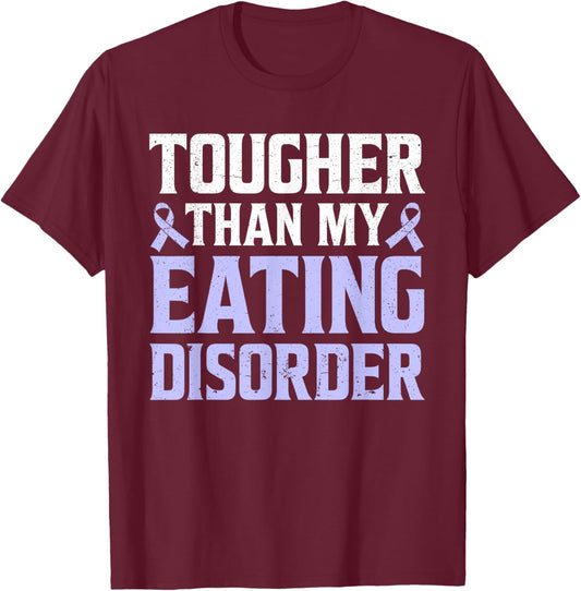 Eating Disorder Recovery Anorexia Warrior T-Shirt - T-Shirt | Maroon