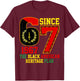 Six Seven 6 7 Since 1967 Black American Heritage Flag T-Shirt - T-Shirt | Maroon