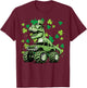 St Patricks Day Truck Dino Trex Irish Toddler Boy Kids Youth T-Shirt - T-Shirt | Maroon