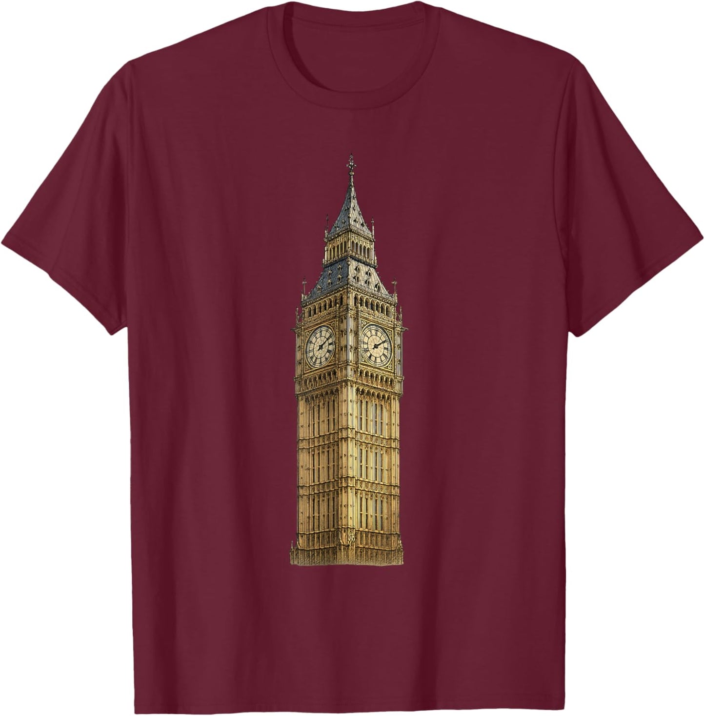 Big Ben London T-Shirt - T-Shirt | Maroon