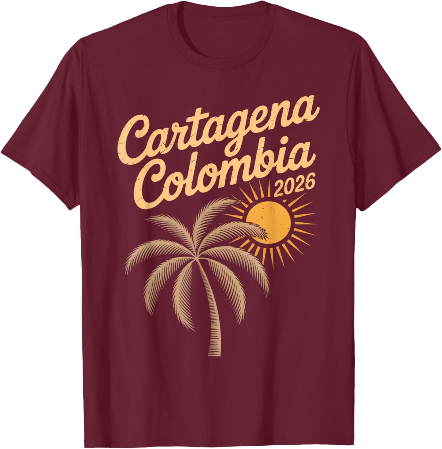 Cartagena Colombia 2026 Family Vacation Matching T-Shirt - T-Shirt | Maroon