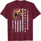 Wrestling American Flag Distressed Wrestle Men Boy T-Shirt - T-Shirt | Maroon